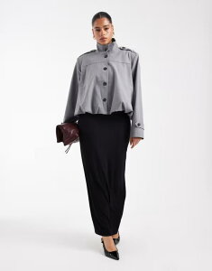 �G�C�\�X ���f�B�[�X �{�g���X�J�[�g �W���[�W�[ �}�L�V ASOS Curve ASOS DESIGN Curve jersey column maxi skirt Black �u���b�N