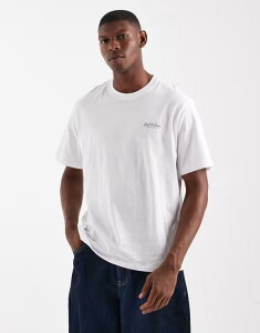 �W���b�N �A���h �W���[���Y �����Y �g�b�v�X T�V���c ���S Jack & Jones t-shirt with script logo Bright White �z���C�g