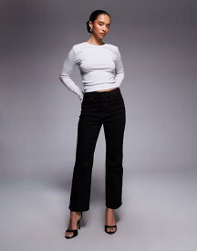 グッドアメリカン レディース ボトムス デニムパンツ プチ ジーンズ Good American Petite never fadestraight jeans black ブラック