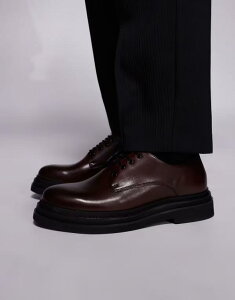 �E�H�[�N�����h�� �����Y �V���[�Y �I�b�N�X�t�H�[�h �_�[�r�[ ���U�[ Walk London Brooklyn Derby shoes leather Brown �u���E��