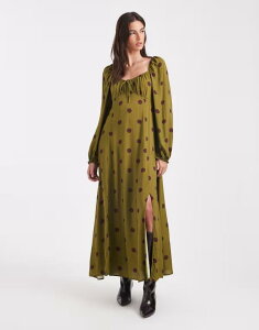 �~�X�Z���t�t���b�W ���f�B�[�X �g�b�v�X �����s�[�X �h�b�g�� �h�b�g �}�L�V Misselfridge spun maxi tea dress in polka dot Polka dot �h�b�g