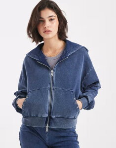 �R�b�g���I�� ���f�B�[�X �A�E�^�[ �p�[�J�[�E�X�E�F�b�g Cotton raglan oversized hoodie indigo dye - part of a set Indigo dye �C���f�B�S