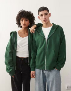 �R���[�W���� ���f�B�[�X �A�E�^�[ �p�[�J�[�E�X�E�F�b�g COLLUSION Unisex zip up hoodie GREEN �O���[��