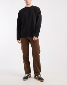 �W���b�N �A���h �W���[���Y �����Y �{�g���X �f�j���p���c �W�[���Y Jack & Jones Intelligence Chris tapered jeans Chocolate Brown �u���E��