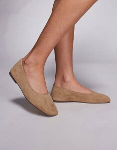�V�~ ���f�B�[�X �V���[�Y �p���v�X�G�[�h SIMMI ShoesIMMI London Viktoria ballet flats in taupe suedette Taupe suede �g�[�v