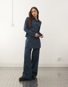 ���N���C�� ���B���e�[�W ���f�B�[�X �{�g���X �J�W���A���p���c �X�J�[�g Reclaimed Vintage skirt pants pinstripe - part of a set Navy �l�C�r�[