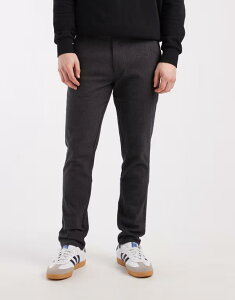 �W���b�N �A���h �W���[���Y �����Y �{�g���X �J�W���A���p���c �X�����t�B�b�g Jack & Joneslim fit herringbone chinos in dark Gray �O���[