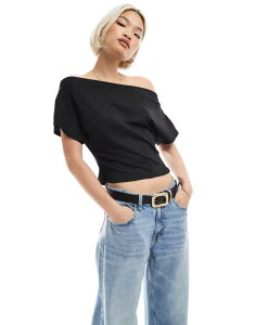 �~�X�Z���t�t���b�W ���f�B�[�X �g�b�v�X �V���c Misselfridge off-the-shoulder top Black �u���b�N