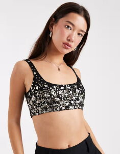 �~�X�Z���t�t���b�W ���f�B�[�X �A���_�[�E�F�A �u���W���[ Misselfridge premium beaded bralette Black �u���b�N