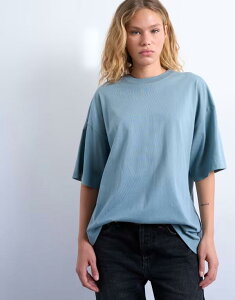 �g�b�v�V���b�v ���f�B�[�X �g�b�v�X T�V���c Topshop oversizedropped shoulders tee in lead blue �u���[