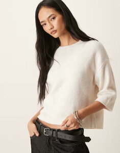�W�F�C�f�B�[���C ���f�B�[�X �A�E�^�[ �j�b�g�E�Z�[�^�[ �E�[�� JDY short sleeve knit sweater with wool in light BIRCH �x�[�W��