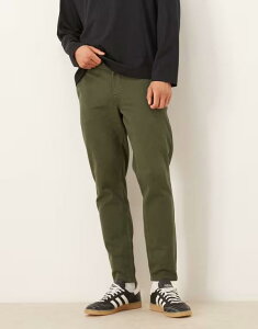 �G�C�\�X �����Y �{�g���X �J�W���A���p���c ASOS DESIGN tapered chino pants Khaki �J�[�L
