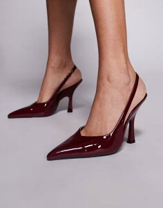 �V�~ ���f�B�[�X �V���[�Y �q�[�� SIMMI ShoesIMMI London Keely slingback heeled shoes patent Burgundy patent �o�[�K���f�B