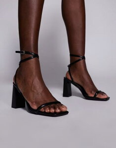 �V�~ ���f�B�[�X �V���[�Y �T���_�� �q�[�� SIMMI ShoesIMMI London Citra block heel sandals BLACK PU �u���b�N