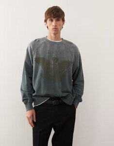 �f�E�X �G�N�X �}�L�i �����Y �A�E�^�[ �p�[�J�[�E�X�E�F�b�g �V���c Deus Ex Machina dark green oversized sweatshirt Gray �O���[