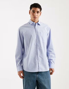�W���b�N �A���h �W���[���Y �����Y �g�b�v�X �V���c Jack & Jones poplin striped shirt Celestial Blue �u���[