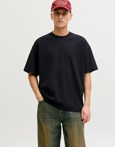 �W���b�N �A���h �W���[���Y �����Y �g�b�v�X T�V���c Jack & Jones oversized breathable T-shirt Black �u���b�N
