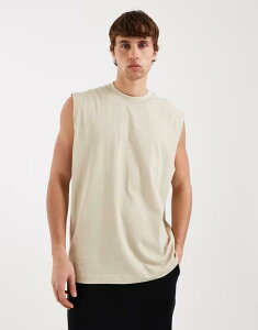 �G�C�\�X �����Y �g�b�v�X �x�X�g ASOS DESIGN essentials oversized tank in stone Pelican �X�g�[��
