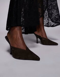 �V�~ ���f�B�[�X �V���[�Y �T���_�� �X�G�[�h �q�[�� SIMMI Shoesimmi London Syrio heeled mulesuedette Brown Suede �u���E��