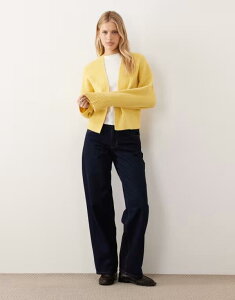 �G�C�\�X ���f�B�[�X �A�E�^�[ �J�[�f�B�K�� ASOS DESIGN edge to edge cardigan in yellow �C�G���[