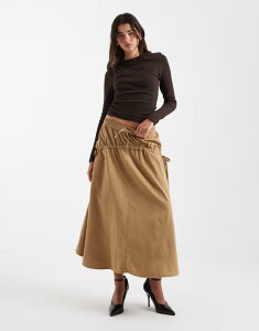 �G�C�\�X ���f�B�[�X �{�g���X�J�[�g ASOS DESIGN drawstring circle skirt STONE �X�g�[��