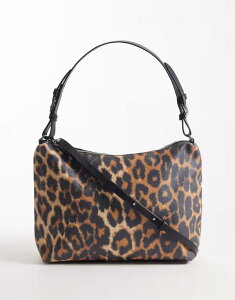 �x�b�N�T���_�[�K�[�h ���f�B�[�X �o�b�O �v�����g �R�[�g Becksondergaard ginny coated shoulder bag in leopard print Multi �}���`�J���[