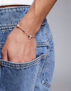 �A���h ���f�B�[�X �A�N�Z�T���[ �u���X���b�g�E�o���O���E�A���N���b�g ALDO sollana embellished clover bracelet in rose gold tone Rose gold �S�[���h