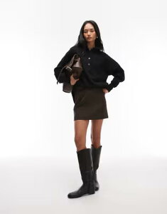 �A���h�A�U�[�X�g�[���[�Y ���f�B�[�X �{�g���X�J�[�g �~�j & Other Stories mini skirt in chocolate BROWN �u���E��