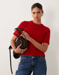 �G�C�\�X ���f�B�[�X �A�E�^�[ �j�b�g�E�Z�[�^�[ ASOS DESIGN knitop - part of a set RED ���b�h