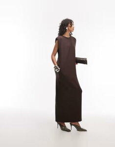 �G�C�\�X ���f�B�[�X �g�b�v�X �����s�[�X T�V���c �}�L�V ASOS DESIGN longline t-shirt maxi dress in chocolate �`���R���[�g