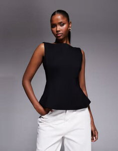 �O�b�h�A�����J�� ���f�B�[�X �g�b�v�X �V���c Good American soft stretch ponte straight neck top - part of a set black �u���b�N