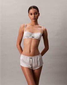 �J���o���N���C�� ���f�B�[�X �A���_�[�E�F�A �u���W���[ �T�e�� Calvin Klein sexy satin balconette bra WHITE �z���C�g