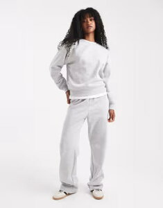 �s�[�V�[�Y ���f�B�[�X �A�E�^�[ �p�[�J�[�E�X�E�F�b�g �V���c Pieces oversized sweatshirt in light heather gray - part of a set Light Gray Melange �O���[