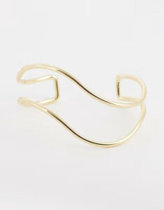 �G�C�\�X ���f�B�[�X �A�N�Z�T���[ �u���X���b�g�E�o���O���E�A���N���b�g ASOS DESIGN wire-design cuff tone GOLD �S�[���h