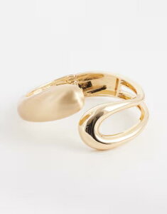 �G�C�\�X ���f�B�[�X �A�N�Z�T���[ �u���X���b�g�E�o���O���E�A���N���b�g ASOS Curve ASOS DESIGN Curve wrap around cuff bracelet with brushed gold-tone detailingOLD �S�[���h