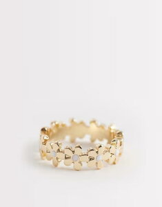 �G�C�\�X ���f�B�[�X �A�N�Z�T���[ �����O �~�j ASOS DESIGN ring with mini flower design tone GOLD �S�[���h