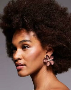 �A���h ���f�B�[�X �A�N�Z�T���[ �s�A�X�E�C�������O ALDO Maflorra flower earrings BROWN �u���E��