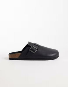 �G�C�\�X �����Y �V���[�Y �T���_�� ASOS DESIGN mule sandals with cork sole Black �u���b�N