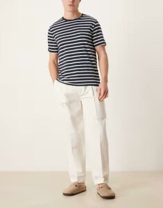 �G�C�\�X �����Y �{�g���X �J�W���A���p���c ���l�� ASOS DESIGN linen rich oversized taperedress pants WHITE �z���C�g