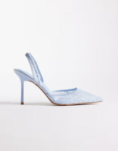 �V�~ ���f�B�[�X �V���[�Y �q�[�� ���[�X SIMMI Shoesimmi London Ursula slingback heeled shoes lace BLUE �u���[