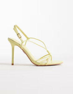 �V�~ ���f�B�[�X �V���[�Y �T���_�� �q�[�� SIMMI ShoesIMMI London Vera strappy heeled sandals in yellow pu �C�G���[