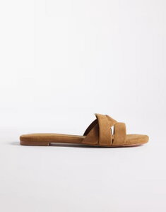 �V�~ ���f�B�[�X �V���[�Y �T���_�� �X�G�[�h SIMMI Shoesimmi London Jade flat sandals in tan suedette TAN FAUX SUEDE �^��