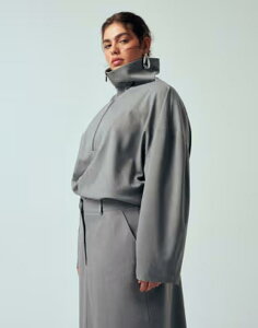 �G�C�\�X ���f�B�[�X �{�g���X�J�[�g �}�L�V ASOS DESIGN Curve tailored pencil maxi skirt - part of a set Gray �O���[