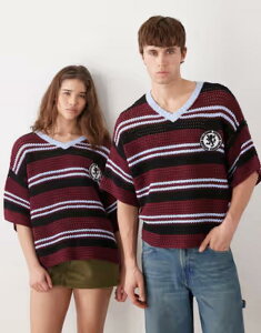 �R���[�W���� ���f�B�[�X �A�E�^�[ �j�b�g�E�Z�[�^�[ T�V���c COLLUSION Unisex knit soccer T-shirt RED ���b�h