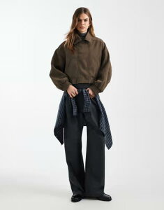 �G�C�\�X ���f�B�[�X �A�E�^�[ �W���P�b�g�E�u���]�� ���U�[ ASOS DESIGN leather look moto bomber jacket in mocha ���J