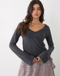 �����L ���f�B�[�X �g�b�v�X T�V���c V�l�b�N Monki softouch v-neck top - part of a set Black dark �u���b�N