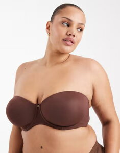 �G�C�\�X ���f�B�[�X �A���_�[�E�F�A �u���W���[ ASOS Curve ASOS DESIGN Curve molded multiway underwire bra in chocolate BROWN �u���E��