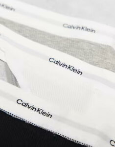 �J���o���N���C�� ���f�B�[�X �A���_�[�E�F�A �u���[�t�p���c �R�b�g�� Calvin Klein Cotton Stretch Rib 3 pack string thongs/white/gray BLACK/CLASSIC WHITE/GRAY �z���C�g