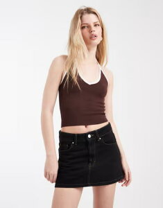 �R�b�g���I�� ���f�B�[�X �{�g���X�J�[�g �~�j �f�j�� Cotton original denimini skirt Black �u���b�N