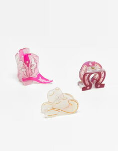 �A�N�Z�T���C�Y ���f�B�[�X �A�N�Z�T���[ Accessorize pack of 3 howdy hair clawclipack in multi �}���`�J���[
